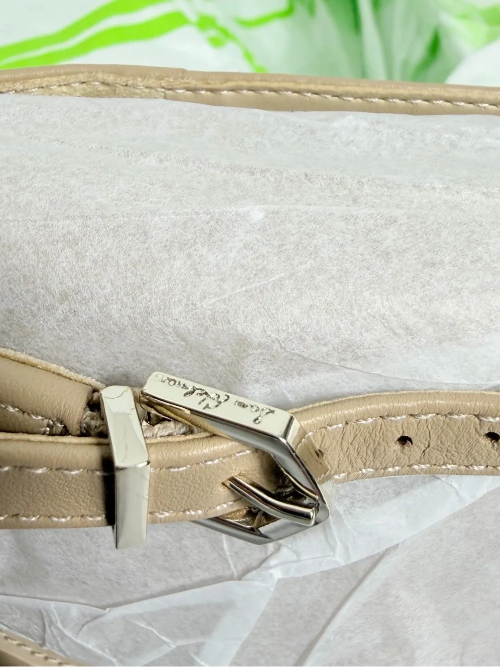 Sam Edelman Daniella Block Heel Sandal 8M Soft Beige Nude Leather Matte